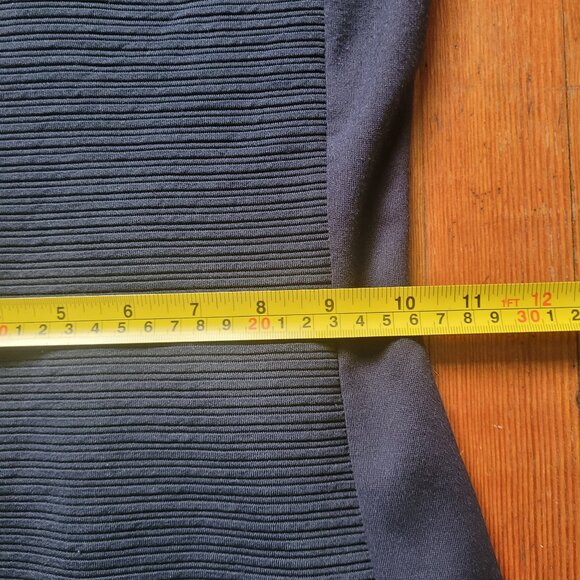 Navy Sheath Panelled Dress, sz XS - Picture 7 of 10